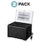 Adiroffice Acrylic Locking Suggestion Box with Message Display, PK3 ADI637-BLK-3pk - alternate 1